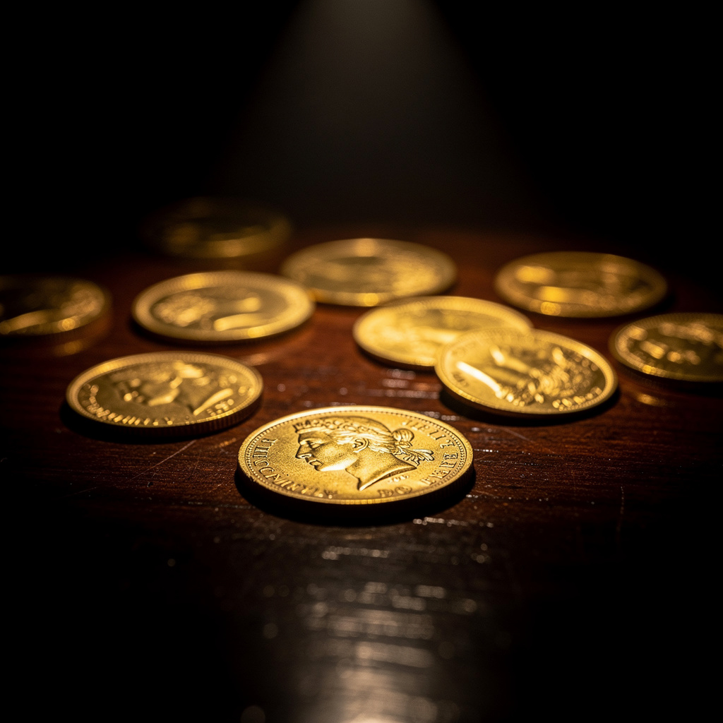 Antique gold coins